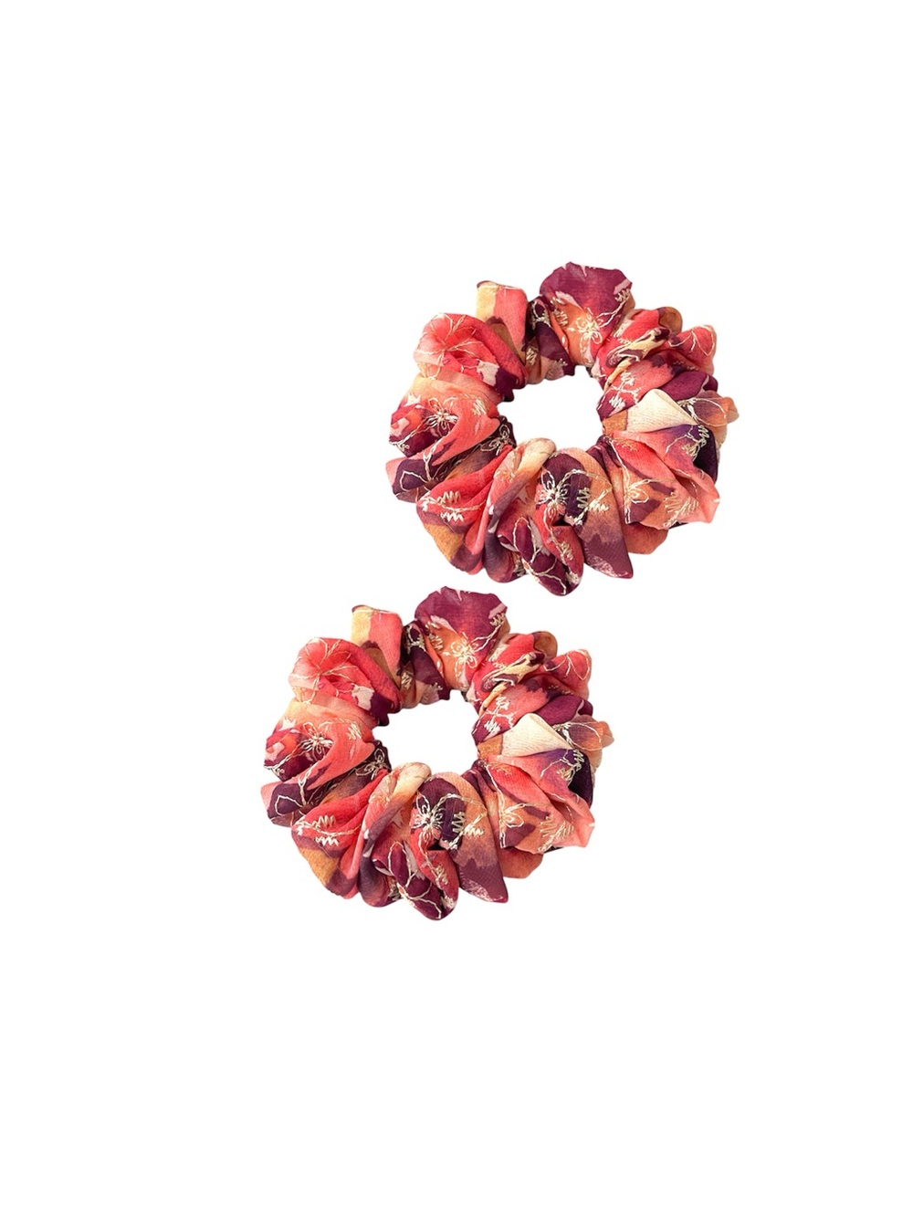 Floral Patterned Scrunchie Set - Picture 6 of 9